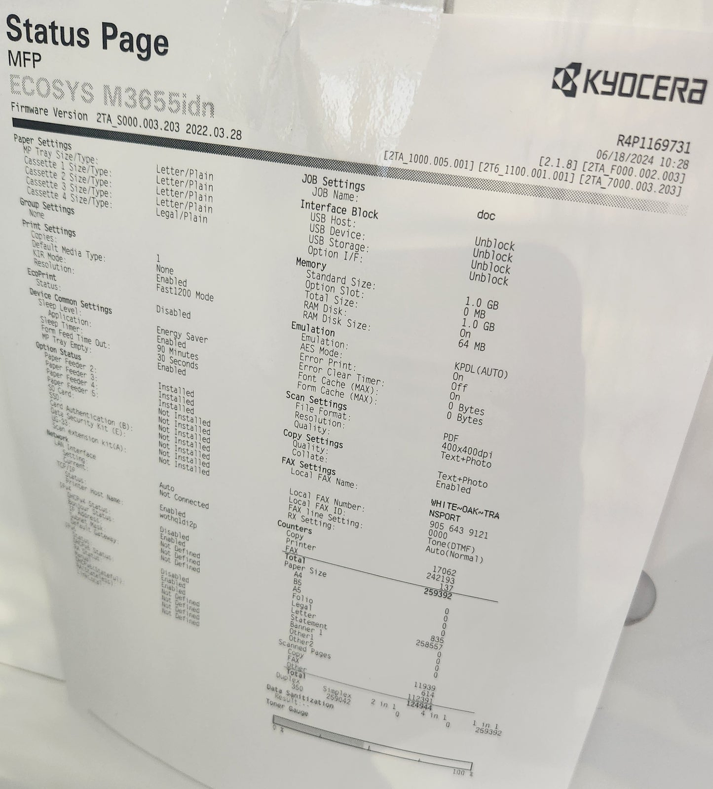 Reconditioned Kyocera Ecosys M3655idn